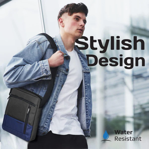 Promate SATCHEL-HB SleekComfort™ 13” Tablet Hand Bag – Multiple Compartments for Travel, Office, and Everyday Gadget Organization - Image 2