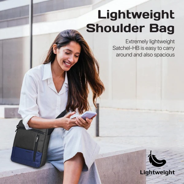 Promate SATCHEL-HB SleekComfort™ 13” Tablet Hand Bag – Multiple Compartments for Travel, Office, and Everyday Gadget Organization - Image 4