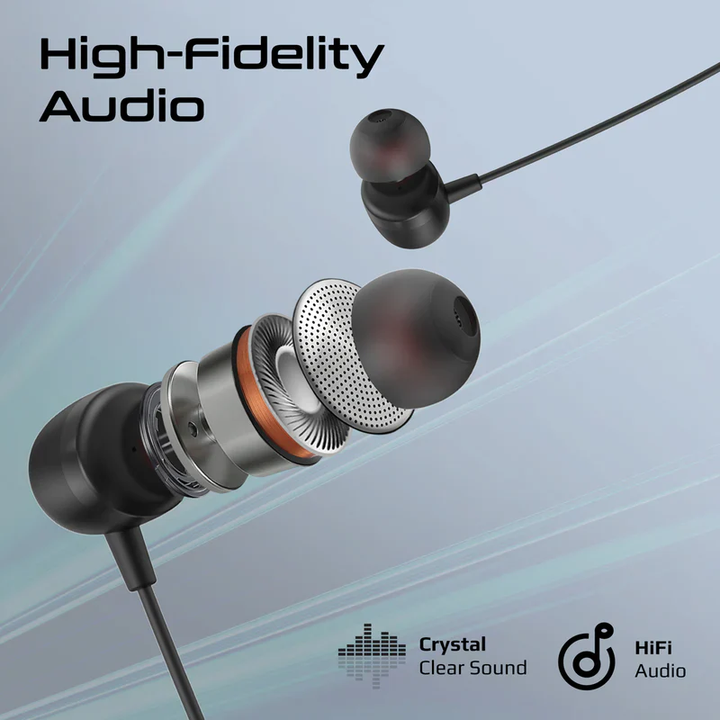 Promate Silken-ENC Ergonomic In-Ear USB-C Wired ENC Stereo Earphones – High Fidelity Noise Cancelling Earphones for Music, Calls, Gaming, and Professional Use - Image 2