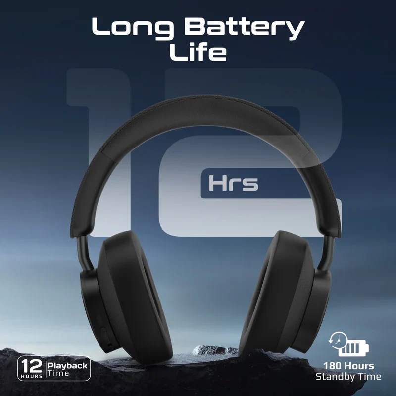 Promate TAKT High-Fidelity Over-Ear Wireless Headphones – Premium Noise-Cancelling Bluetooth Headphones for Music, Gaming, Calls, Travel, and Professional Use - Image 3