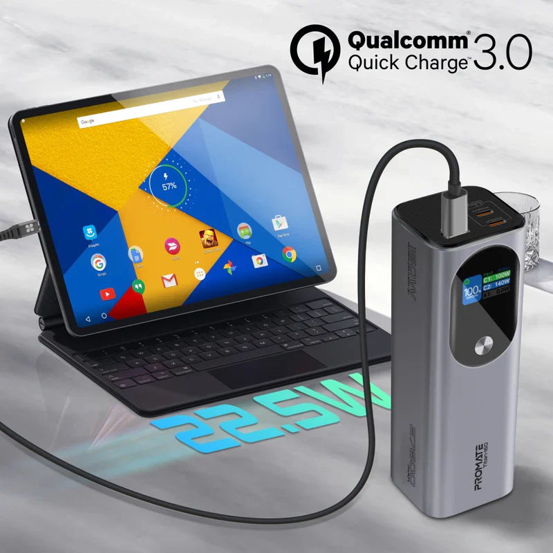 Promate Titan-160 27600mAh Powerbank 160W - Image 4