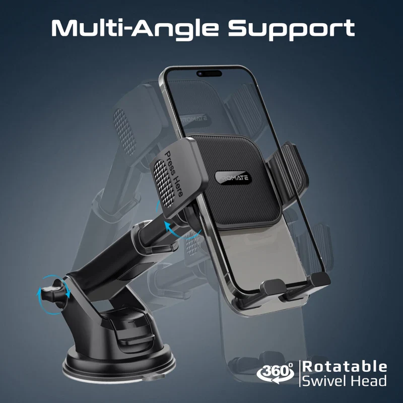 Promate TransHold-EXT Secure Smartphone Holder Kit with Multiple Mounting Options - Image 5