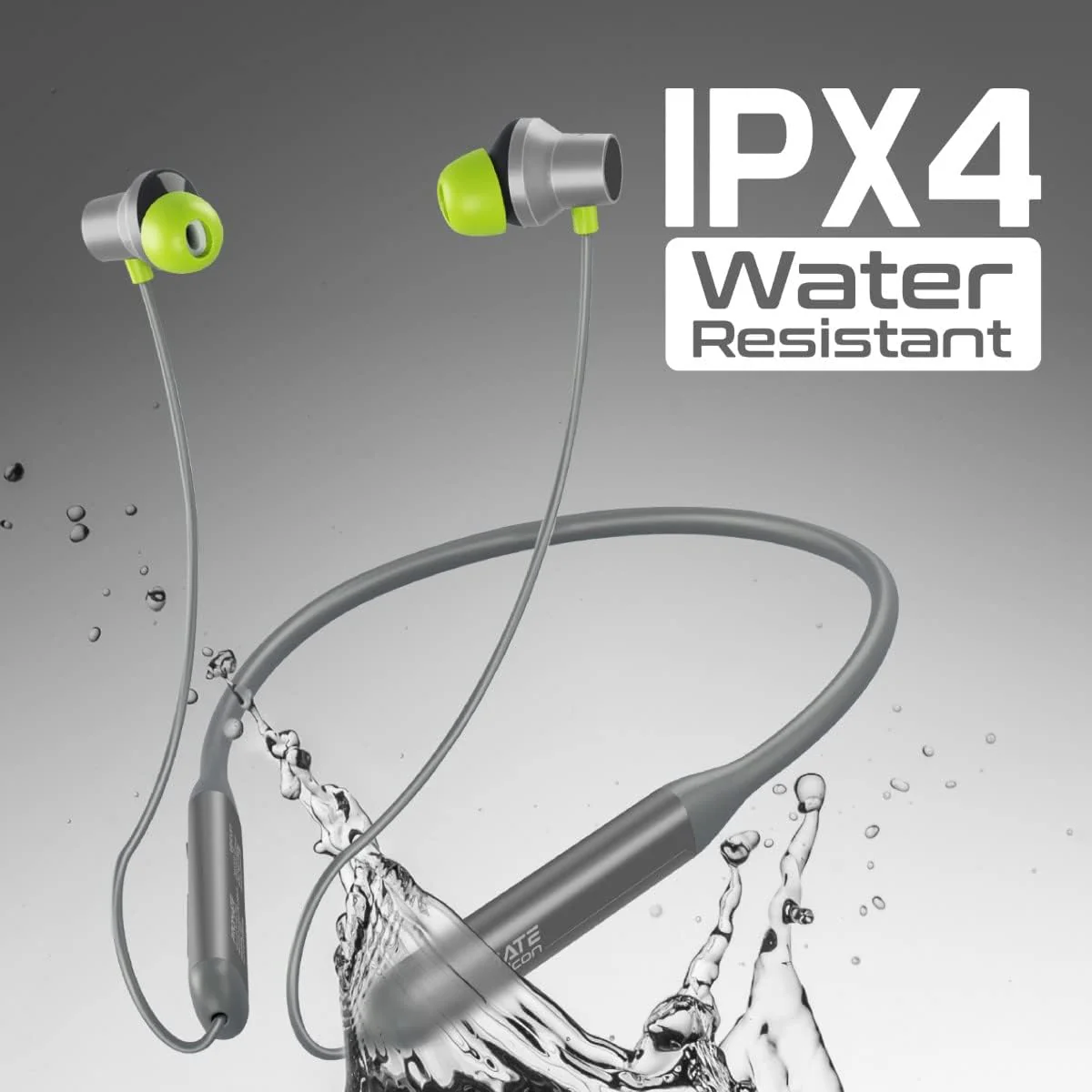 Promate Velcon High-Definition ANC Wireless Neckband Earphones - 35 hrs Playback, Active Noise Cancellation, In-Line Con - Image 4