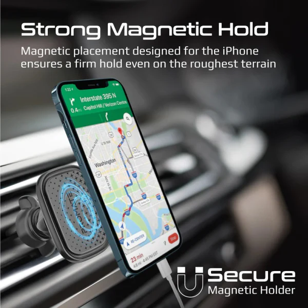 Promate VentMag-XL SecureGrip AC Vent Magnetic Smartphone Holder - Image 2