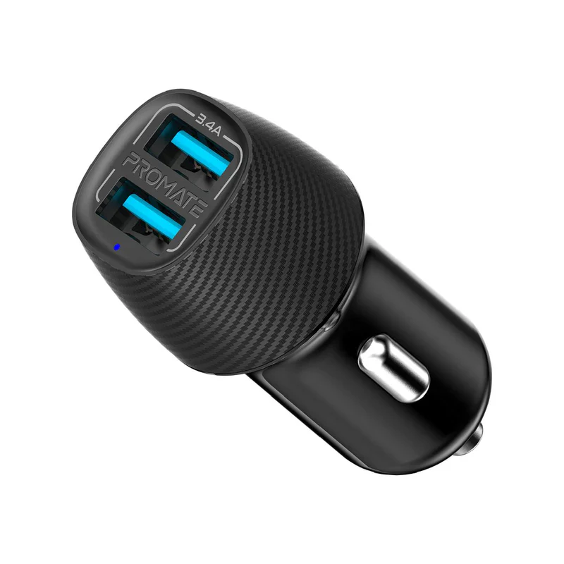 Promate VolTrip-Duo 3.4A Car Charger With Dual USB Ports - Image 2