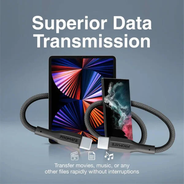 Promate Xcord-CC Data & Charge USB-C Cable - Image 3