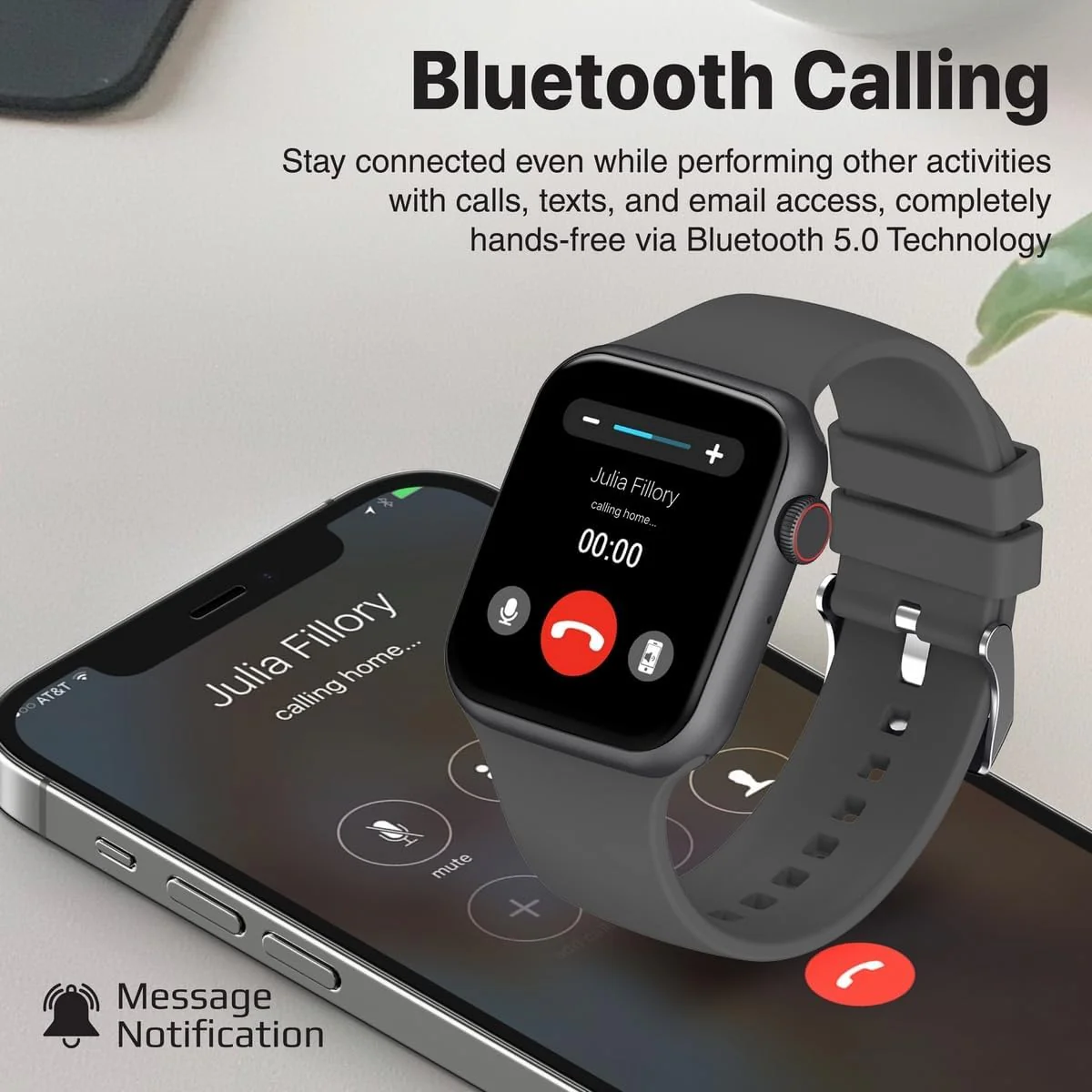 Promate Xwatch-B19 ActivLife Fitness Smartwatch = 1.9” Display Bluetooth Calling, IP67 Water Resistant, Voice Assistant, 15 Days Battery Life, 30 Sports Modes, Real-time HR Monitor, 100+ Watch Faces - Image 2