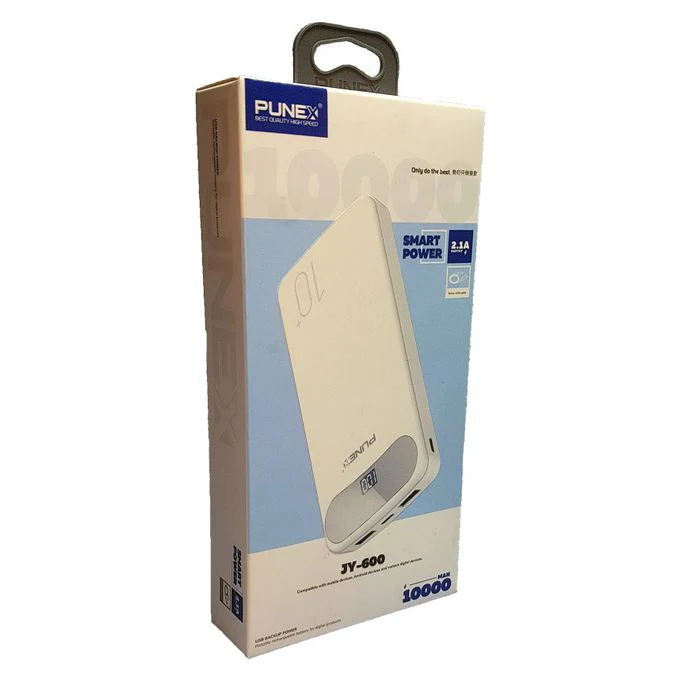 Punex JY-600 10000mah Power Bank - Fast charging,  LCD screen, dual USB outputs - Image 2