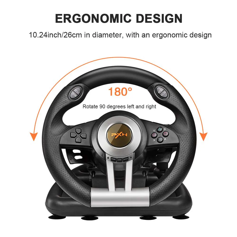 Pxn V3 PRO Racing Wheel PC Game Steering Wheel, Driving Wheel Volante PC 180 Degree - Image 2