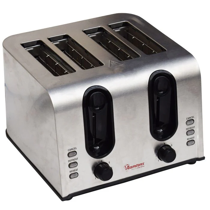 Ramtons RM/678 4-Slice Pop-Up Toaster – Stainless Steel, Fast Heating, Adjustable Browning, Extra-Wide Slots, Easy to Clean, Home & Kitchen Use - Image 2