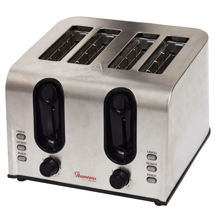 Ramtons RM/678 4-Slice Pop-Up Toaster – Stainless Steel, Fast Heating, Adjustable Browning, Extra-Wide Slots, Easy to Clean, Home & Kitchen Use - Image 3