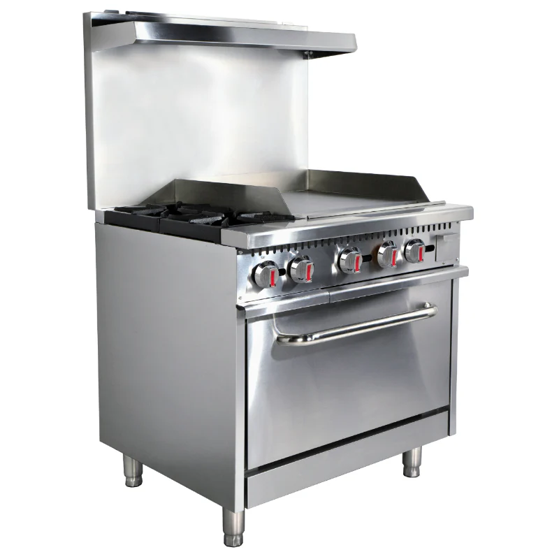 Ramtons CT/460 2-Burner 36″ Gas Range with 24″ Griddle & Oven – Powerful Flame Control, Multi-Function Cooking, Durable and Easy-to-Clean, Perfect for Home, Commercial & Small Restaurant Kitchensean, Perfect for Home, Commercial & Small Kitchen Use (Copy)