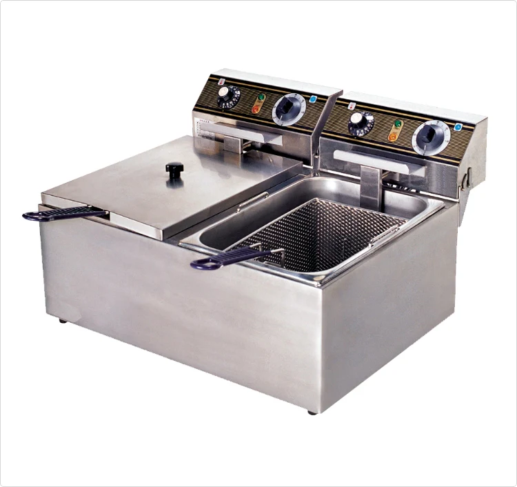 Caterina CT/110 2x10L Double Tank Fryer 31cm Deep Tabletop – Fast, Even Frying, Durable Stainless Steel, Perfect for Restaurants, Cafes & Commercial Kitchens