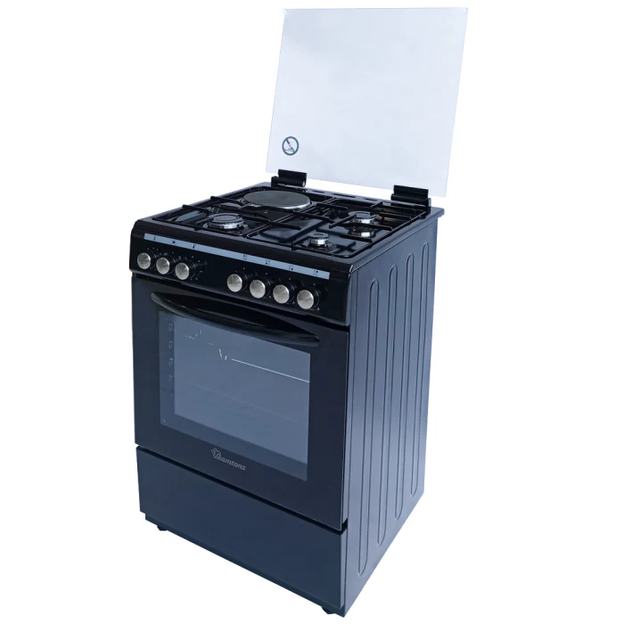 Ramtons RC/607 3G+1E 60x60cm Black Gas & Electric Cooker – 3 Gas + 1 Electric Cooker with Oven, Grill & Timer, Durable, Stylish & Reliable - Image 3