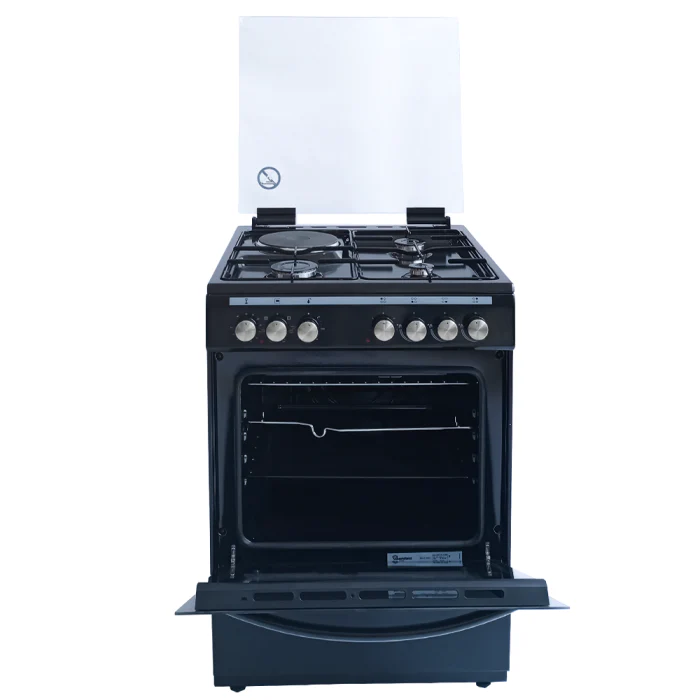 Ramtons RC/607 3G+1E 60x60cm Black Gas & Electric Cooker – 3 Gas + 1 Electric Cooker with Oven, Grill & Timer, Durable, Stylish & Reliable - Image 4