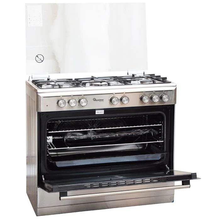 Ramtons RF/499 5-Burner Gas Cooker 90x60cm – Silver Inox, Electric Oven & Grill - Image 3