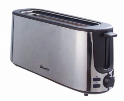 RAMTON RM/586 2-Slice Wide Slot Pop-Up Toaster – Stainless Steel, Fast Heating, Adjustable Browning, Extra-Wide Slots, Home & Kitchen Use