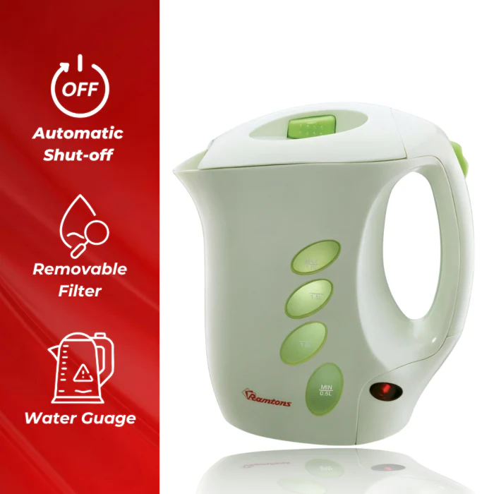 Ramtons RM/115 Auto Jug Kettle 1.8L – Stainless Steel, Fast Boil, Auto Shut-Off, Cordless Design, Energy Efficient, Home & Office Use - Image 2