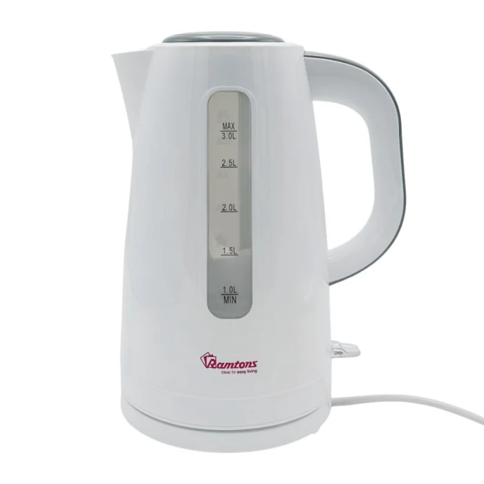 Ramtons RM/567 3L Corded Electric Kettle –Fast Boiling, Energy-Efficient, Durable & Sleek White Kettle Perfect for Homes, Offices, and Everyday