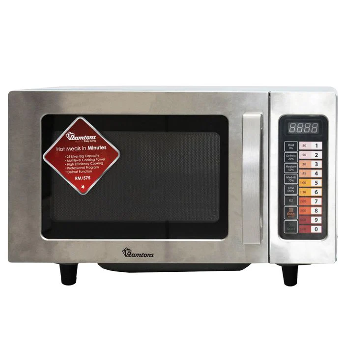 Ramtons RM/575 25L Commercial Microwave Oven – High-Capacity Design, Powerful Performance, Fast Heating, Ideal for Restaurants, Offices & Commercial Kitchens