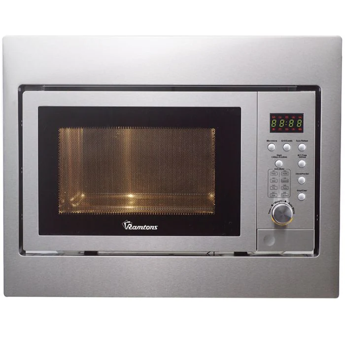 Ramtons RM/311 25L Built-In Microwave + Grill Stainless Steel – Large Capacity, Powerful Cooking & Grilling, Sleek Built-In Design, Ideal for Modern Homes & Commercial Kitchens