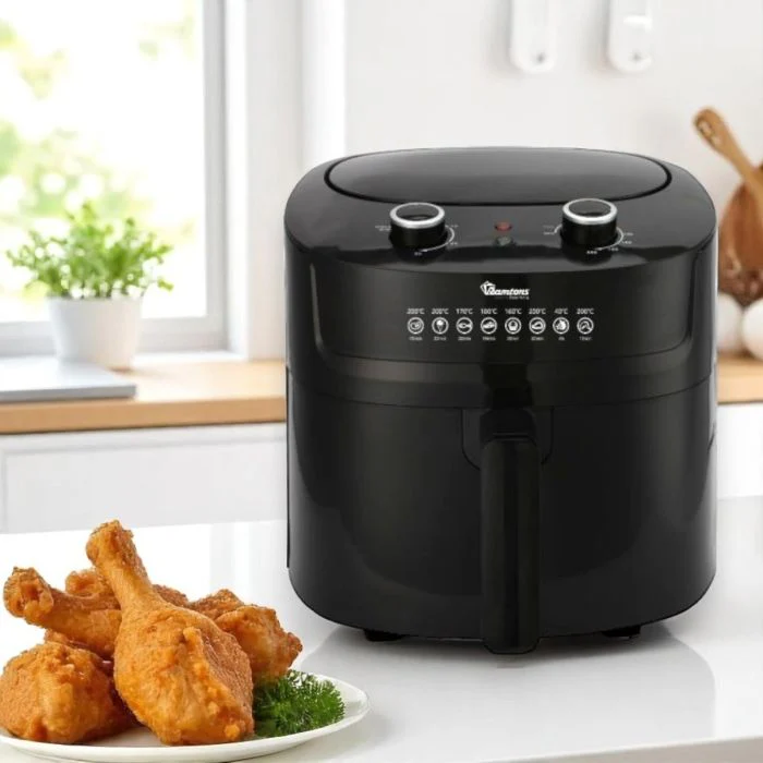 Ramtons RM/758 6L Manual Air Fryer Oil-Free – Large Capacity, Rapid Air Technology, Adjustable Temperature, Timer Control, Healthy Cooking, Home & Kitchen Use - Image 4