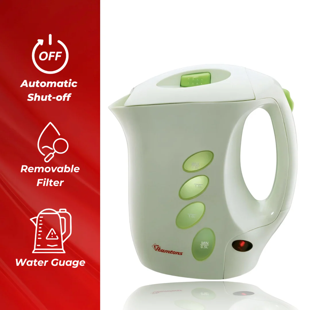 Ramtons RM115 1.8L Corded Electric Kettle – Fast Boil, Auto Shut-Off & Energy Efficient Design - Image 4