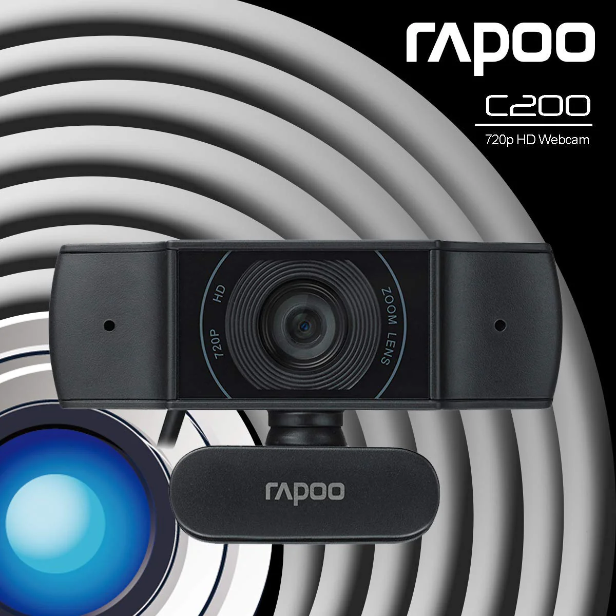 Rapoo C260 1080P Super Wide-Angle Webcam with Microphone for Video Calling Conference - Image 3