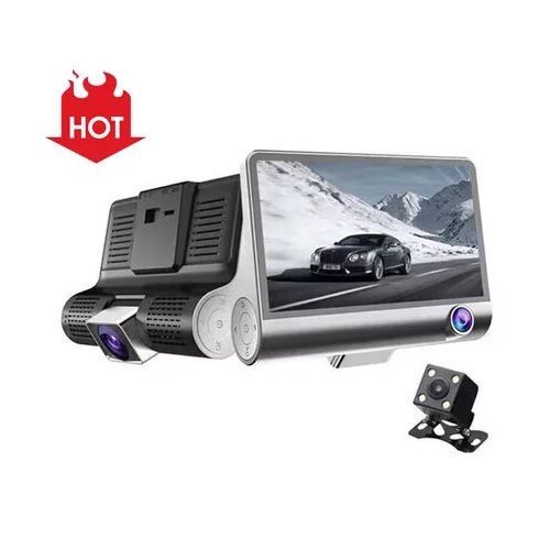Relee Three Cameras 4''inch Tripple Lens Car Dash Cam - 3-lens DVR, motion detection, loop recording, reverse parking, 1080p - Image 3