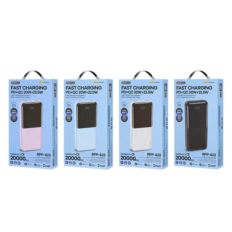 Remax RPP-623 20000mAh Portable Charger 20W+22.5W PD+QC Fast Charging Power Bank - Image 2
