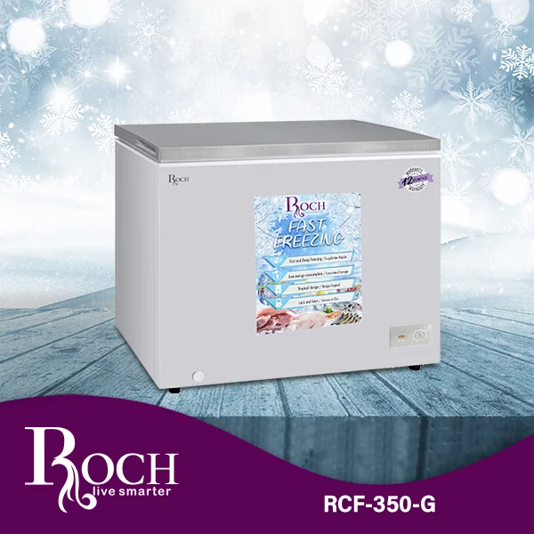 Roch RCF-350-G 282L Chest Freezer – Energy Efficient Deep Freezer with Spacious Storage Capacity & Reliable Cooling Performance