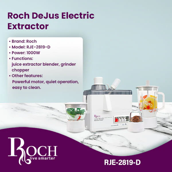 ROCH RJE-2819-D Electric Juice Extractor – Powerful Motor, High Juice Yield, Durable Build & Easy-to-Clean Design for Fresh Healthy Juices - Image 4