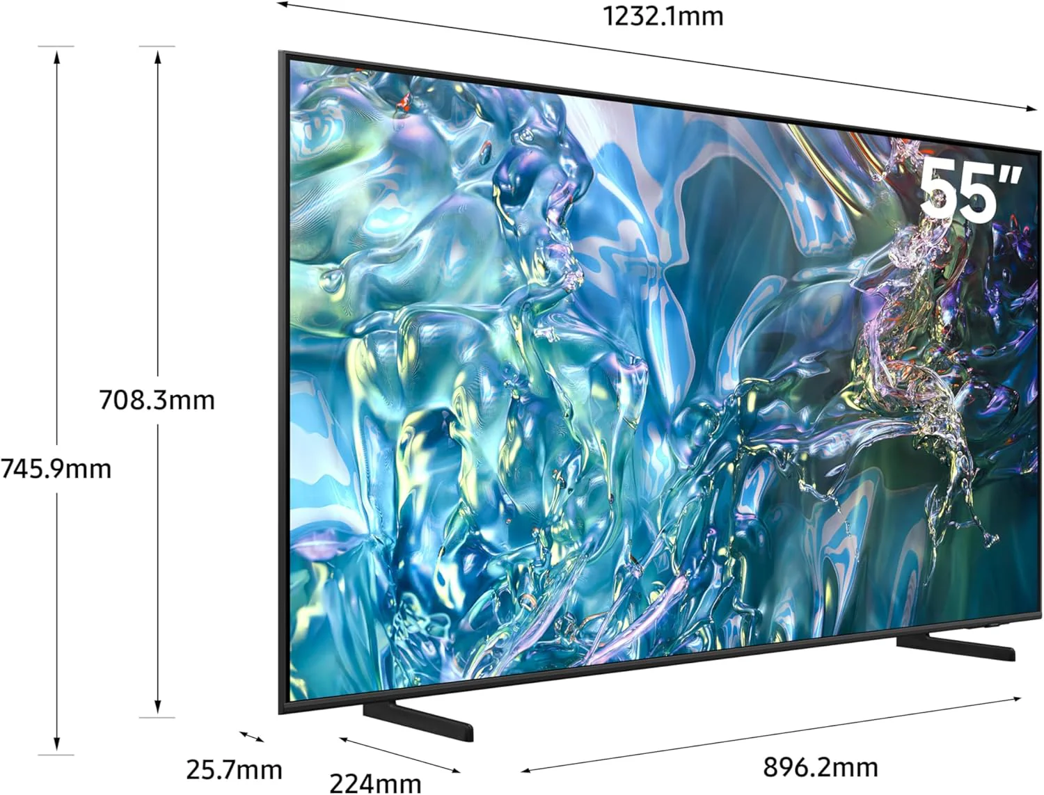 Samsung QA55Q60DAU 55'' QLED 4K Smart TV – Stunning 4K UHD picture, smart features, and sleek design for the ultimate home entertainment. - Image 2