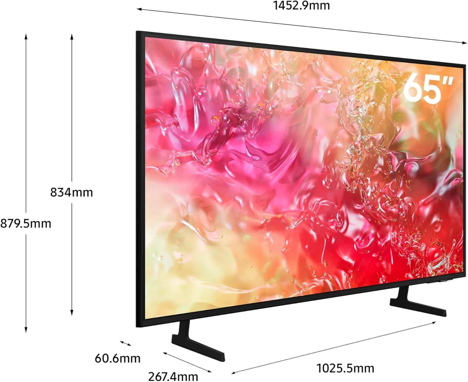Samsung UA65DU7010U 65″ Crystal UHD 4K Smart TV – smart streaming, and sleek design for immersive entertainment. - Image 2