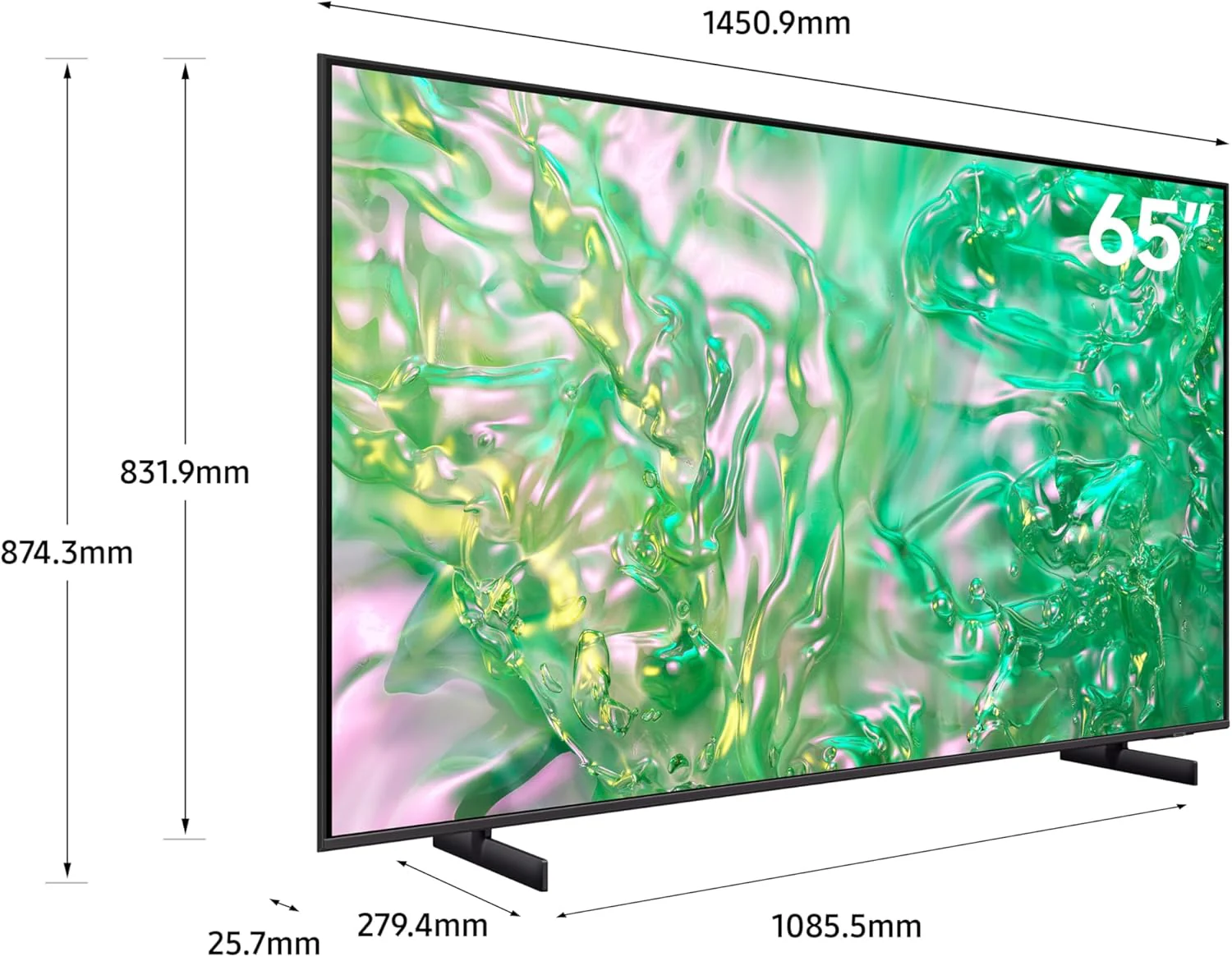 Samsung UA65DU8000U 65″ Crystal UHD 4K Smart TV – Stunning 4K picture quality, smart features, and sleek design - Image 2