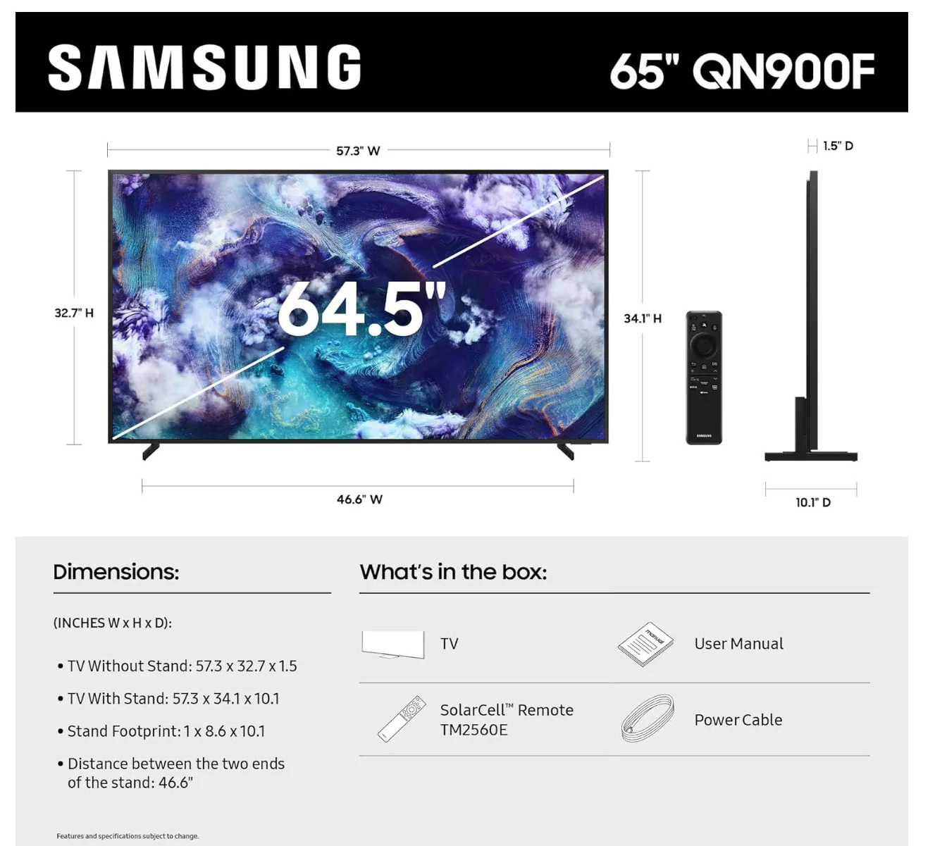 Samsung 65QN900FU 65-Inch Neo QLED 8K Smart TV - Vision AI, Mini LED, Neo Quantum HDR 8K Pro, Dolby Atmos, 2025 Model - Image 2
