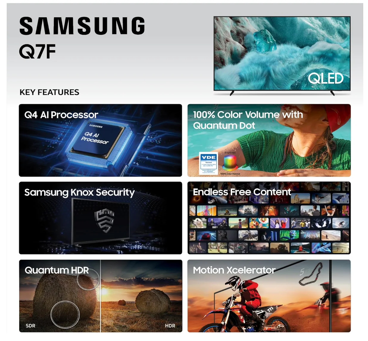 Samsung 75Q8F 75-Inch QLED 4K Smart TV - Samsung Vision AI, Quantum HDR, Object Tracking Sound Lite, Gaming Hub, 2025 Model - Image 3