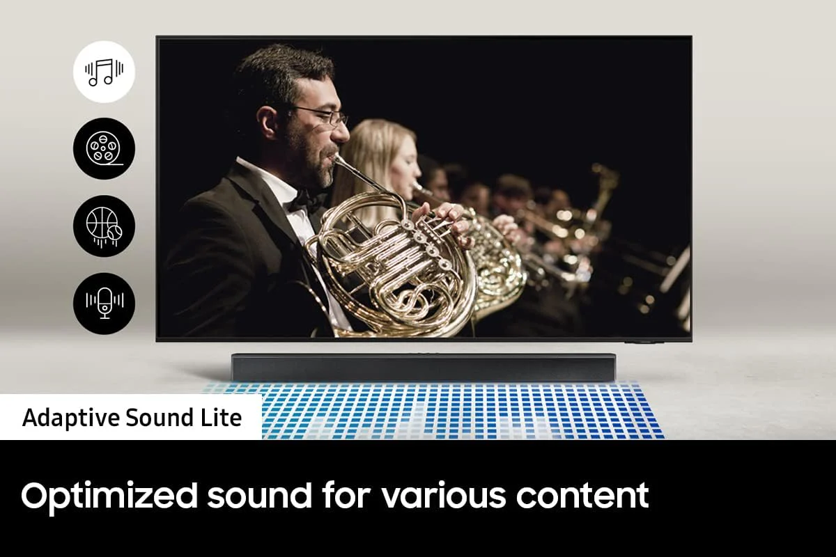SAMSUNG HW-B650 430W 3.1ch Soundbar - w/Dolby 5.1 DTS Virtual:X, Bass Boosted, Built-in Center Speaker, Bluetooth Multi Connection, Voice Enhance & Night Mode, Subwoofer Included - Image 5