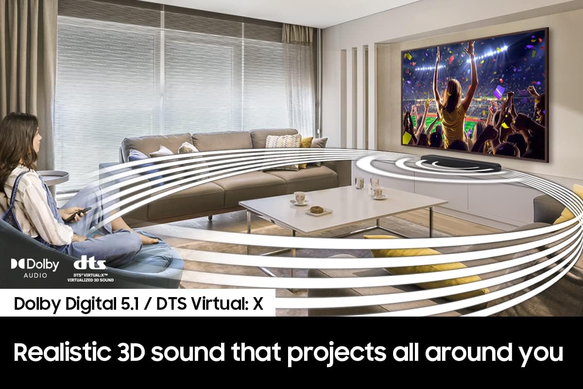 SAMSUNG HW-B650 430W 3.1ch Soundbar - w/Dolby 5.1 DTS Virtual:X, Bass Boosted, Built-in Center Speaker, Bluetooth Multi Connection, Voice Enhance & Night Mode, Subwoofer Included - Image 6
