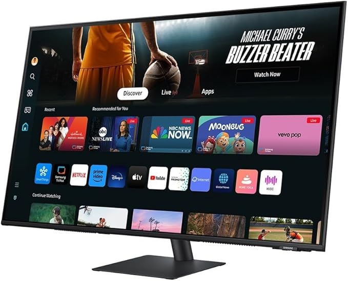 Samsung M7 Smart Monitor 43" UHD 4K (LS43DM702UMXUE) – Large 43" UHD 4K smart monitor with built-in apps, Wi-Fi, and remote PC access - Image 2