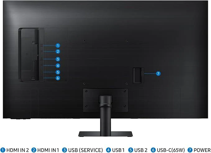 Samsung M7 Smart Monitor 43" UHD 4K (LS43DM702UMXUE) – Large 43" UHD 4K smart monitor with built-in apps, Wi-Fi, and remote PC access - Image 3