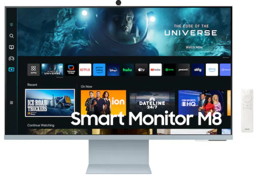 Samsung M8 Smart Monitor 32" UHD 4K (LS32CM80BUMXUE) – Ultra-slim 32" 4K UHD smart monitor with built-in apps, Wi-Fi, and remote PC access