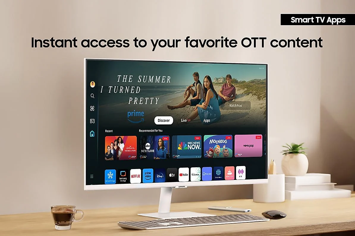 Samsung M7 Smart Monitor 32" UHD 4K (LS32DM703UMXUE) – Stunning 4K UHD display with smart apps, Wi-Fi, and remote PC access - Image 3