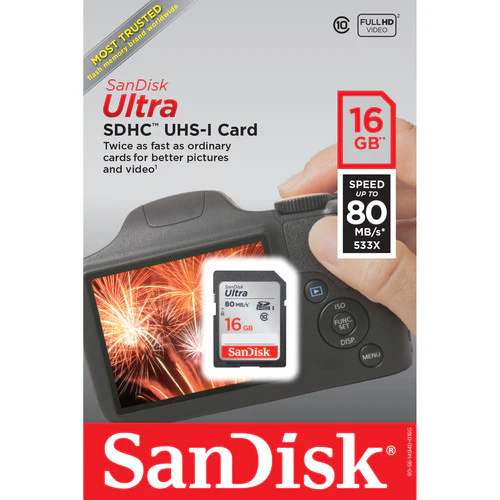 Sandisk 16GB Ultra SDHC memory card for camera - Image 2