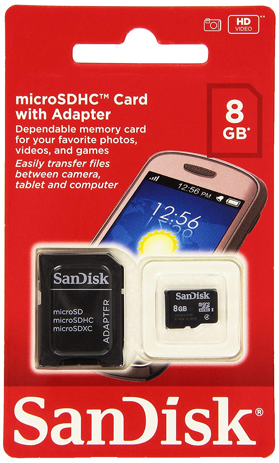 SanDisk microSDHC Card with Adapter 8GB for phone (SDSDQM-008G-B35A) - Image 3