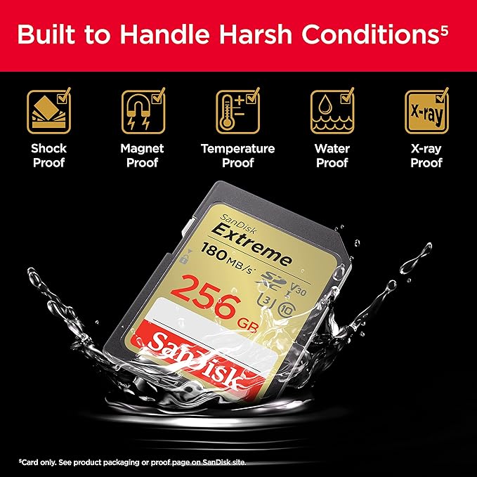 SanDisk SDSDXVV-256G-GNCIN 256GB UHS-I Up to 180MB/s SDHC/SDXC Memory Card – High-Speed Storage Solution for 4K Video, Photography, and Professional Data Applications - Image 5