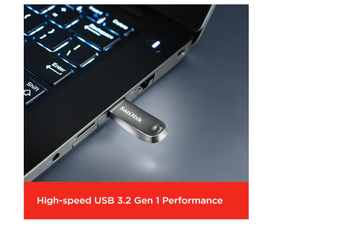 SanDisk Ultra Luxe 128GB USB 3.1 Flash Drive All-Metal, High-Speed Storage SDCZ74-128G-G46 - Image 2