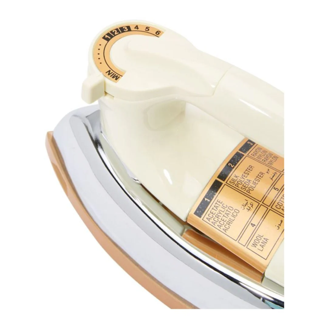 Sanford SF20DI 1200W Heavyweight Dry Iron – Powerful Non-Stick Soleplate , adjustable temperature control, fast heating, and durable build designed for crisp ironing at home. - Image 3