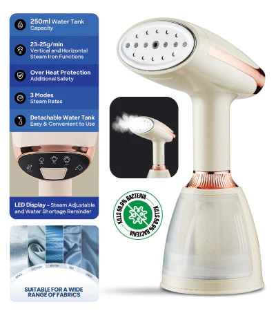 Sanford SF2904GS 1640W Garment Steamer – Fast Heat, Powerful Steam & Adjustable Pole - Image 2