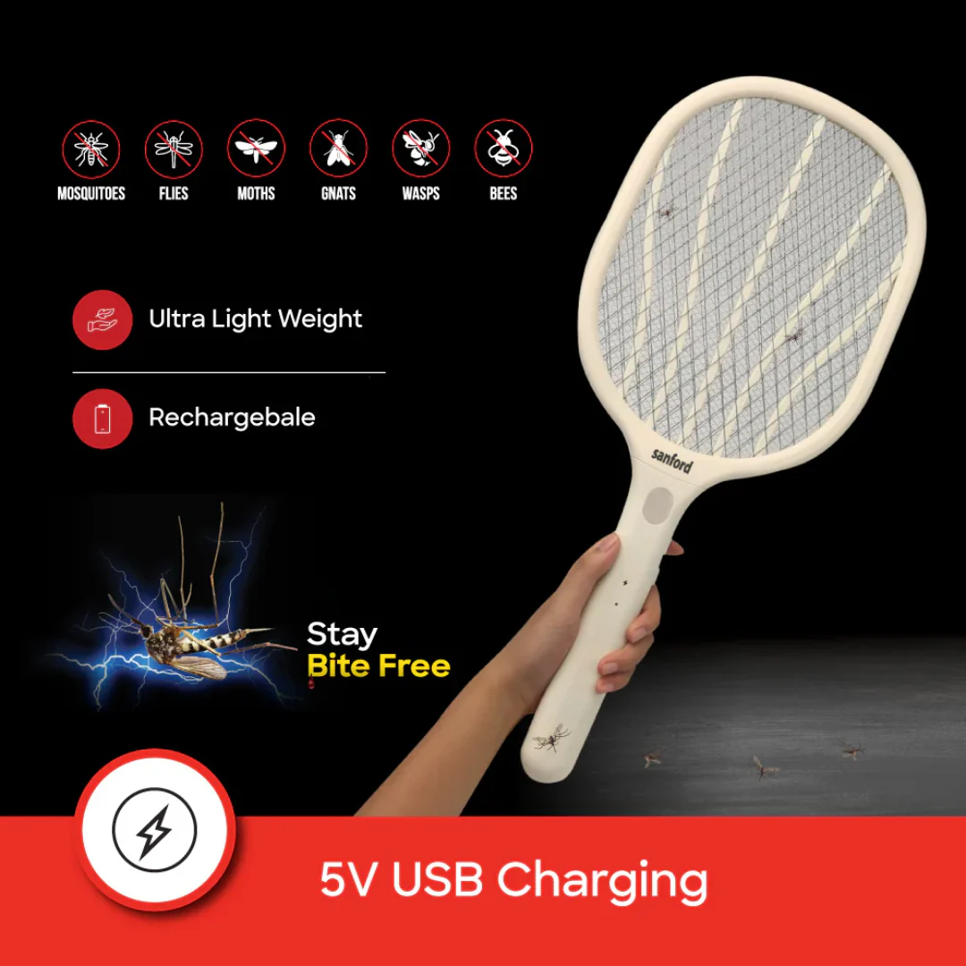 Sanford SF638MK Rechargeable Mosquito Bat with Flash Light – Portable High-Power zapping for safe insect control - Image 2